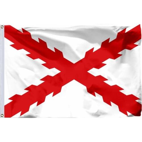 Spain Cross Burgundy Flag Spanish Empire 1506 60x90cm 21x14cm Banner 90x150cm 3x5ft 100D Polyester Double Stitched High Quality