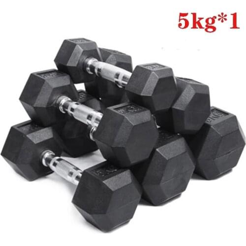 Coated Hexagonal Dumbbell Weight Chrome Plated Handle Dumbbell Gym Equipment Workout Weight Pesas Gimnasio Kettle Set