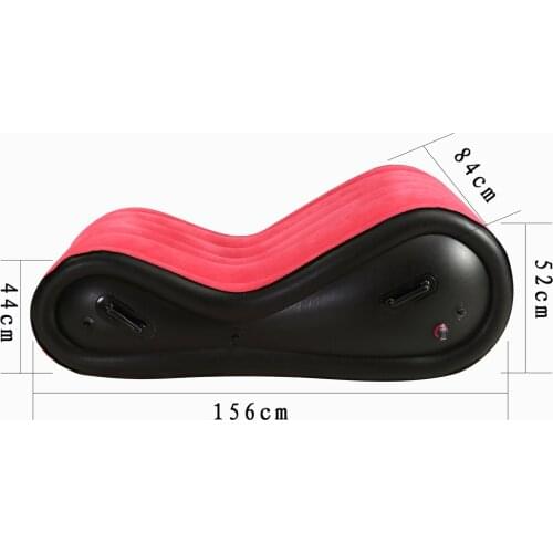 Red inflatable sofa 440lb loading-carrying capacity PVC flocking sex furniture air cushion furniture sex sofa for couples
