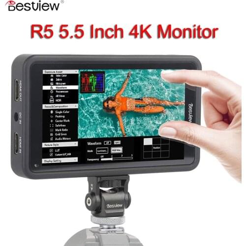Besview R5 Monitor For DSLR Camera 3D LUT 1920x1080 5.5 Inch 4K Video on Camera Touch Screen Field Monitor 4K HDMI-compatible