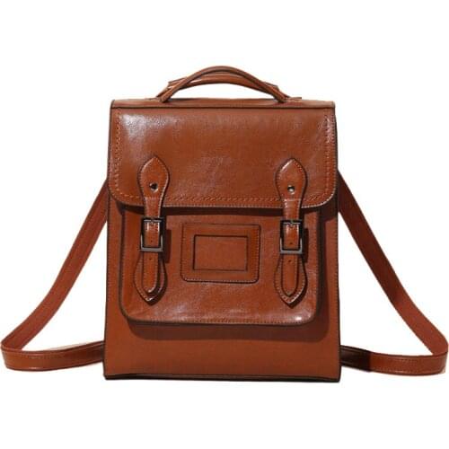 New Arrival Women Backpack Real Genuine Leather Ladies Travel Shoulder Bags Preppy Style Schoolbags For Girls Knapsack Holiday