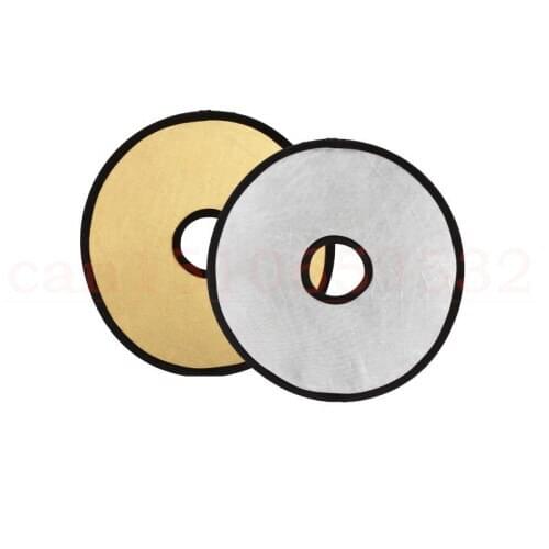 Hotography Reflector 30cm 2 in 1 Collapsible Light Round Photography Hollow Reflector + Carrying Bag for Studio P4PM