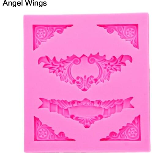 Food grade silicone mold 3D Reverse forming Fondant Cake Lace for Polymer Clay Chocolate Pastry Making Decoration Tools F1242