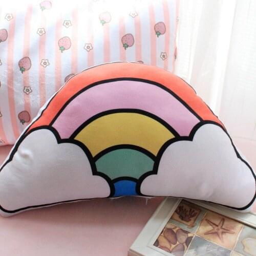 45*30cm3d simulation plush Rainbow or Clouds lifelike stuffed soft good quality Pillow Early education christmas gift for friend
