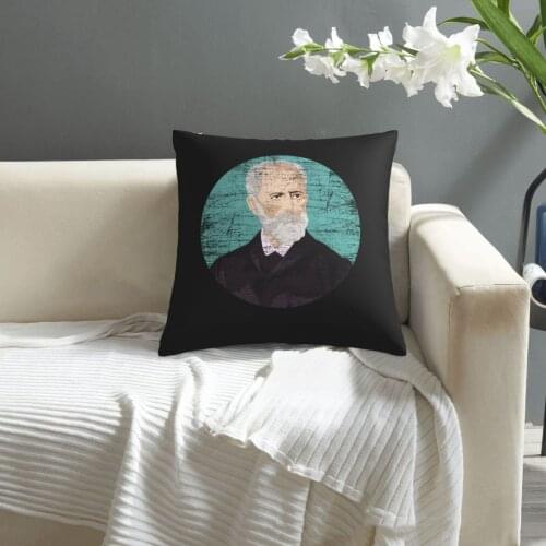 Pyotr Tchaikovsky Gift pattern print Cushion Cover Decorative Pillowcase Chair Seat Square Car Pillow Cover Home Living Textile