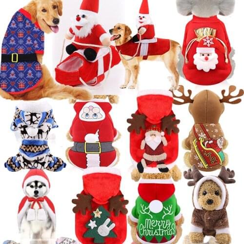 Dog Clothes for Christmas Dogs Coat Chihuahua Winter Halloween Costume for Small Big Dogs Pet Clothing Cat Hoodies Pet Clothing