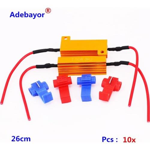 10X 50W 3ohm Load Resistance for Car Turn Signal Led Bulb Lamps fog lamp canbus Fog light resistance Led resistance parking tk