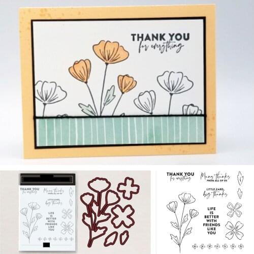 Spring Flowers Metal Cutting Dies Stamps Scrapbook Diary Secoration Embossing Stencil Template Diy Greeting Card Handmade 2021