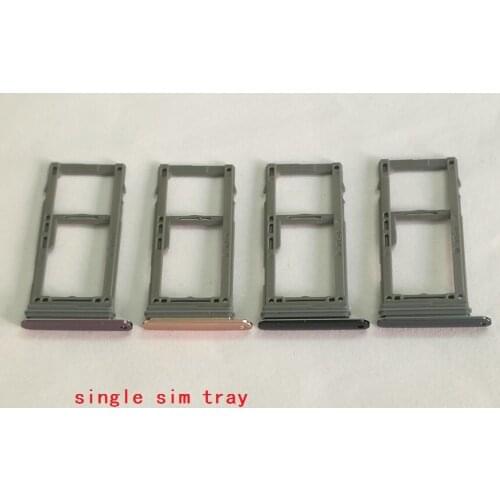 10pcs Single & Dual Sim card Holder Adapter For Samsung Galaxy S9 G960 /S9 Plus G965 Sim Card Tray Holder Replacement