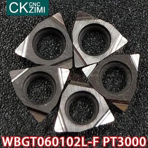 10PCS WBGT060102L-F PT3000 WBGT 060102L F Cermet Fine boring turning Inserts Slotted Inserts tools CNC Machine Metal lathe Tools