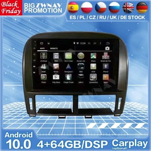 128G Carplay Android 10 Radio Receiver For Lexus LS430 2000-2006 For Toyota Celsior XF30 Car Audio Stereo Video Player Head Unit