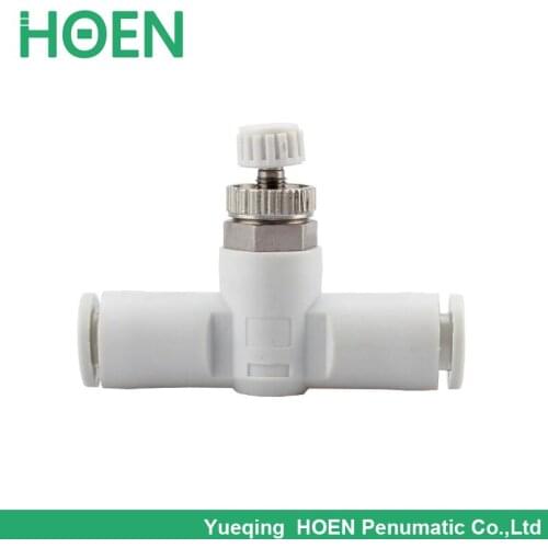 3/8 Standard In-line Panel Mount Type Speed Controller with One-touch Fittings AS3001F-06 AS3001F-08 AS3001F-10 AS3001F-12