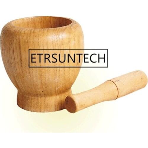 50pcs Mill Wooden Mortar And Pestle Set Garlic Pot Grinding Bowl Kitchen Tools & Gadgets Mill Crusher