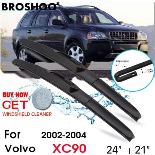 Car Wiper Blade Front Window Windscreen Windshield Wipers Blades J hook Auto Accessories For Volvo XC90 24"+21" 2002-2004
