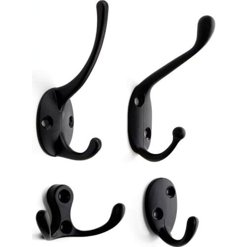 5pcs/lot Zinc Alloy Bronze Clothes Hangers Wall Hooks Coat Bag Hat Hanging Hooks Bathroom Kitchen Anitque Racks with screws