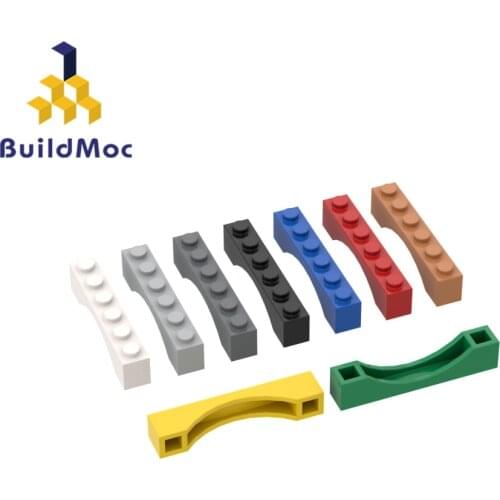 BuildMOC 3455 1X6 arched brick For Building Blocks Parts DIY Construction Creative gift Toys