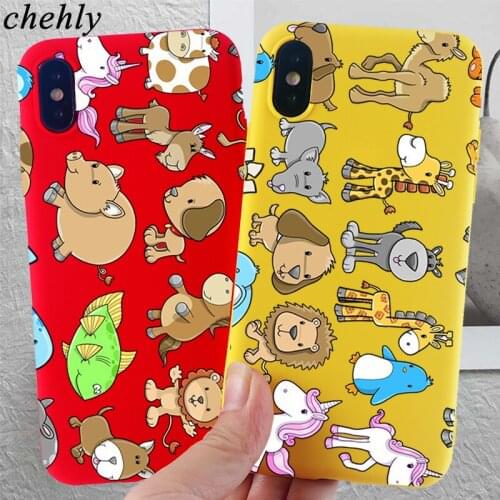 Cartoon Graffiti Phone Case for IPhone 6s 7 8 11 Plus Pro X XS MAX XR Cute Cases Soft Silicone Fitted TPU Back Cover Accessories