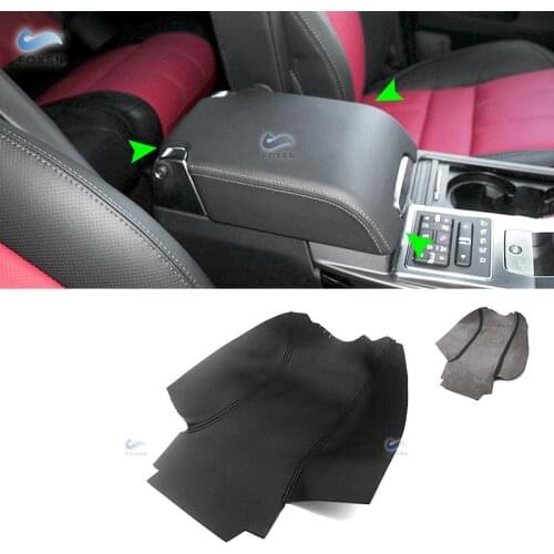 For Land Rover Range Rover Sport 2006 - 2011 2012 2013 Microfiber Leather Interior Center Control Armrest Box Cover Sticker Trim