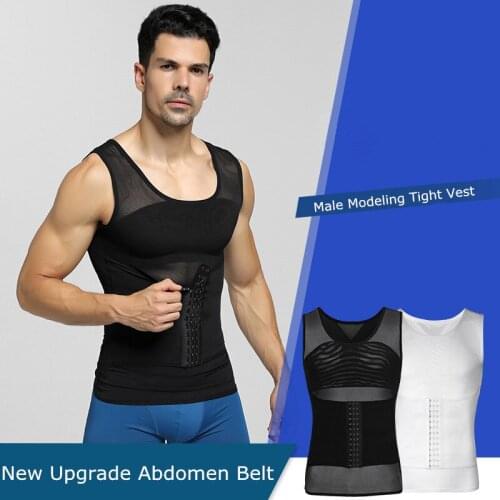 Men Compression Shapers Corset Tight Vest Body Shapewear Male Slimming Tummy Abdomen Waist Belly Corsets Girdle Underwear