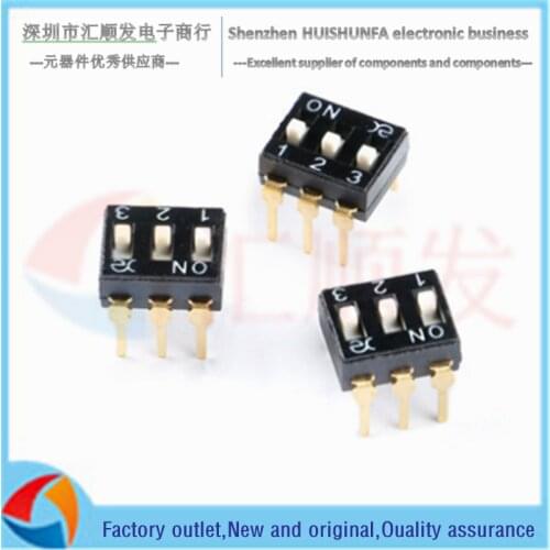 DSIC03LHGET 2.54mm pitch 3-digit high push in-line DIP switch/dip code switch