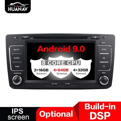 DSP Android 9.0 Car DVD player GPS Navigation For Skoda Octavia 2012+ multimedia Auto Radio player radio Head unit tape recorder