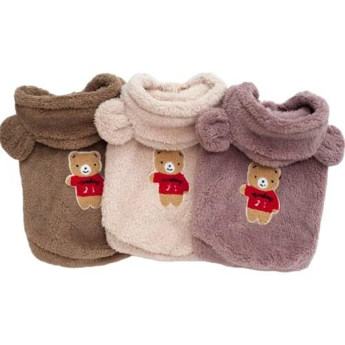 Fleece Pet Dog Clothes For Dogs Hoodies Dog Coat Jacket Puppy Pet Clothing For Dogs Costume French Bulldog Chihuahua Ropa Perro