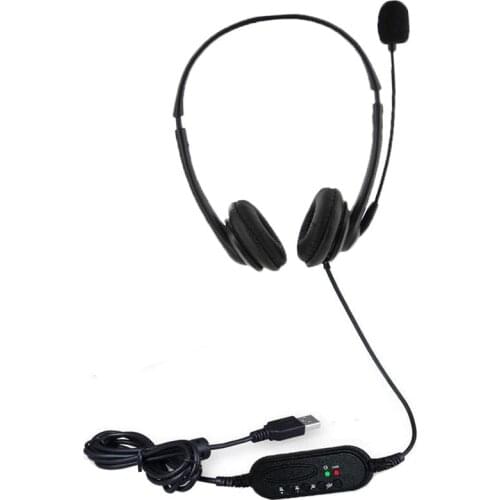 Headset Surround Stereo Headband Headphone USB 2.0 With Mic Earphone For PC Skype Game