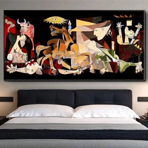 Guernica By Picasso Canvas Paintings Abstract Famous Canvas Wall Art Posters And Prints Picasso Pictures Home Wall Decor