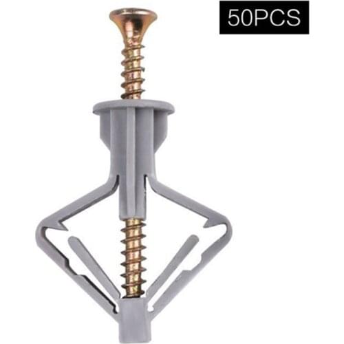 Drywall Anchors Kit Butterfly/Aircraft Expansion Tube Pipe for Curtain Gypsum Board Wall Installation Fastener Hardware