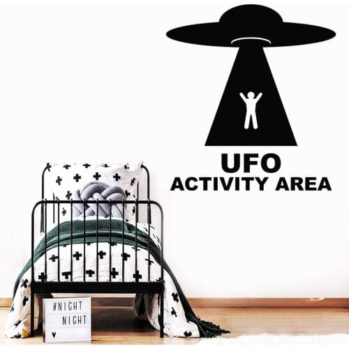 Space Fantasy Wall Sticker UFO Activity Area Decal Resident Alien Stickers Kids Babys Bedroom Decor Nursery Decoration C10-19