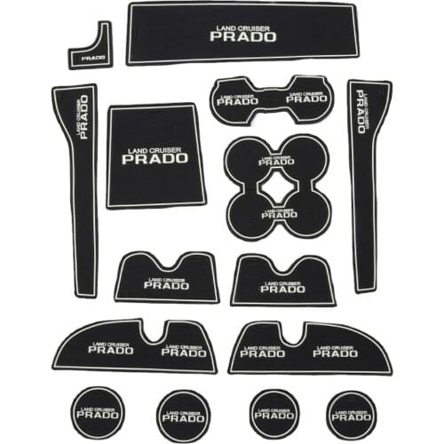 Car styling Cup mat door anti-slip mat Interior modification sticker Accessories For Land Cruiser Prado FJ150 150 2700 2018 2019