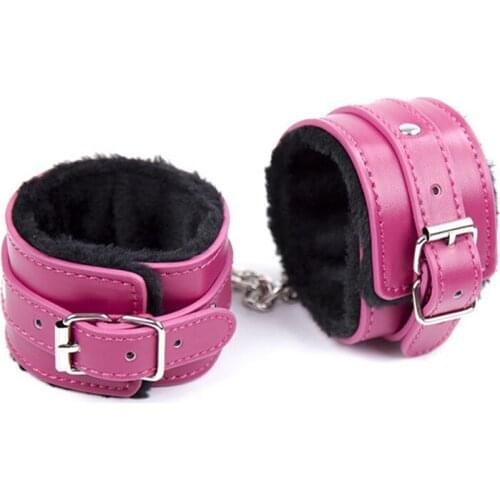 Leather Bondage Restraints Hand Ankle Cuffs Adult Games Slave BDSM Fetish Handcuffs Sex Toys For Couples Torture Erotic tools