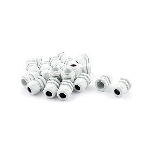 M25x1.5 M32x1.5 M36x1.5 M40x1.5 M50x1.5 M63x1.5 Male Thread White Cable Gland Cord Grip Assortment Plastic Waterproof