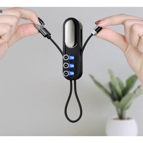 Magnetic Suction Three-in-One Data Magnetic Strong Fast Charging Cable For Huawei Android Type-c Data Charge Cable New Hot