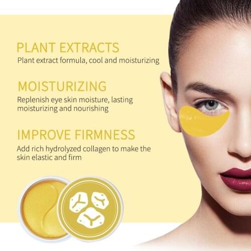 24k Gold Eye Mask Under Eye Bags Treatment, Under Eye Masks for Puffy Eyes Anti-Wrinkle and Fine Lines, Under Eye Dark Circles