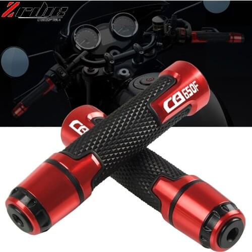 Motorcycle Hand Grips 7/8" 22mm CNC Aluminum Rubber Gel Handle Grip for Honda CB650F CB 650 F CB 650F 2014-2016 CB650R CB 650R