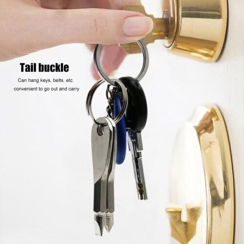 Multi Tool Key Ring EDC Screwdriver Set Outdoor Tool Pocket Stainless Steel for Family Outdoor Camping Accessories