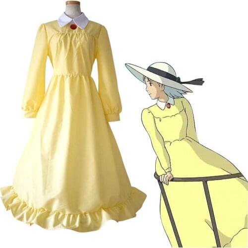 New Sophie Cosplay Anime Howls Moving Castle Character Dress Up Halloween Costume for Women
