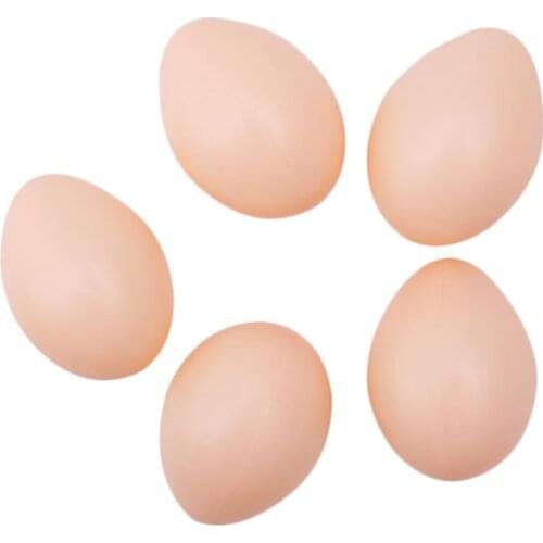 New Plastic Fake Dummy Egg 5Pcs Hen Poultry Chicken Layer Coop Hatching Simulation