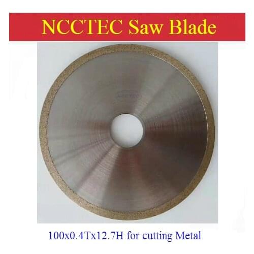 [12.7mm 1/2'' Hole] 4'' ultra-thin wafering Metal bonded Diamond saw blade | 100mm Metal metallography cutting disc 0.4mm thick