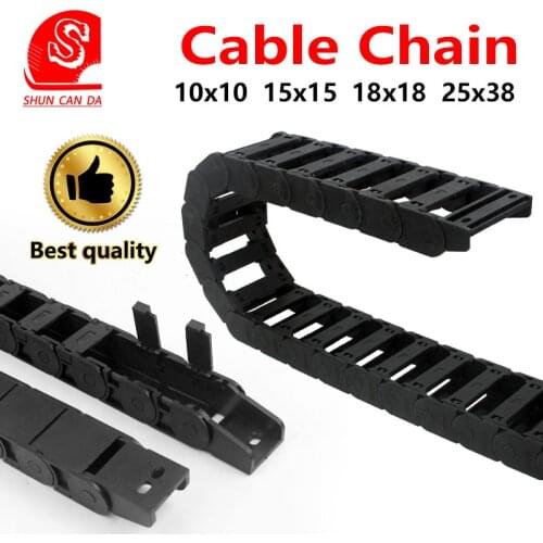 1m Plastic Bridge Cable chain drag transmission Semi-closed 15x15 15x20 15x40 Suitable for 3D printer CNC engraving machine