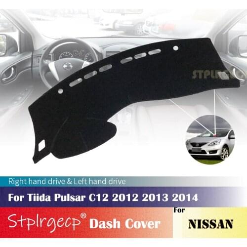 For Nissan Tiida Pulsar C12 2012 2013 2014 Anti-Slip Dashboard Cover Protective Pad Car Accessories Sunshade Carpet