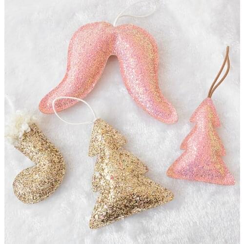 Girly Heart Pink Mini Christmas Tree Decoration Small Pendant DIY Star Christmas Ornament