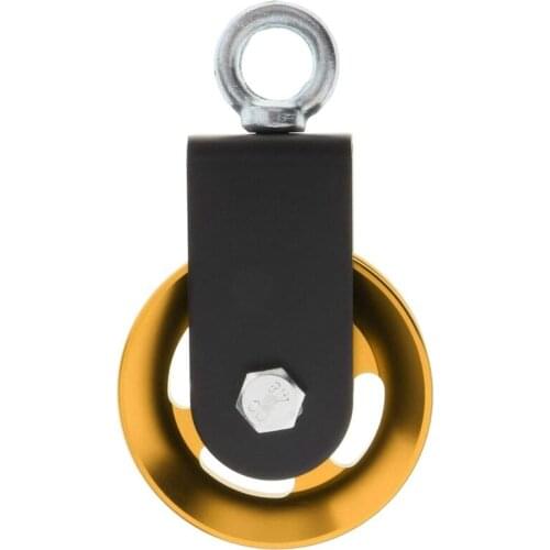 Fitness Cable Build Pulley, Aluminum Alloy Silent Traction Wheel,Rotation Swivel Hook Traction Block Pulley