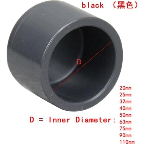 Water Supply Pipe PVC End Cap Connector Garden Irrigation Water Pipe Plug Farm Hydroponic Pipe Accessories Adapter 1 Pcs
