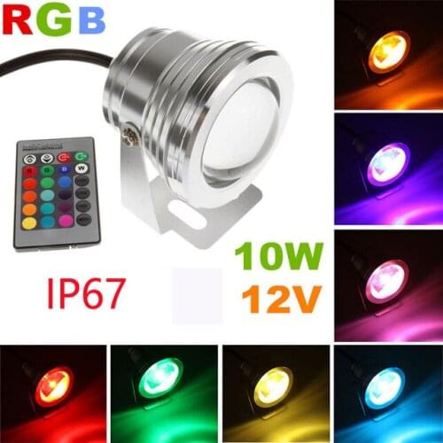 DC 12v outdoor LED spotlight underwater landscape stage light 10w RGB color changeable Spot led wedding party holiday light IP67