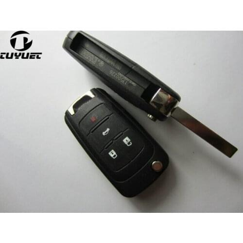 REPLACEMENT 3+1/4 BUTTONS FOB KEY CASE BLANKS FOR BUICK NEW REGAL LA CROSSE FOLDING FLIP REMOTE KEY SHELL
