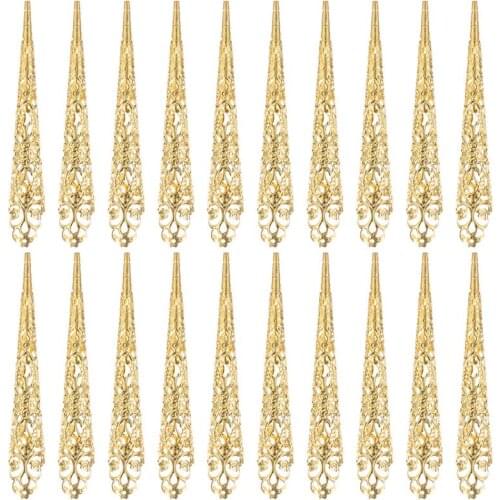 20pcs Finger Nail Tip Claw Rings For Halloween Party Accessories Ancient Queen Fingertip Claw Nail Rings