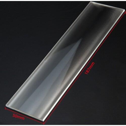 50x50mm 187x50mm Optical Solar Llinear Fresnel Lens PMMA Projector Fresnel Lens Solar Energy Concentrator Focal Length 150mm