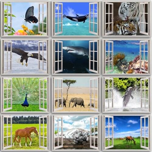 5D DIY Diamond Painting animals horse tiger kit home decor Full Square Diamond embroidery Cross stitch Full Round Diamond mosaic